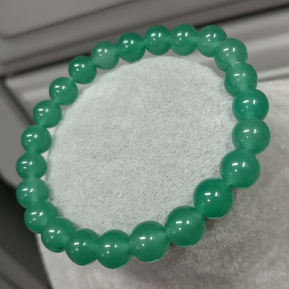 8mm Green Aventurine Beaded Stretch Bracelet Natural Gemstone 8mm Bead - Picture 7 of 8